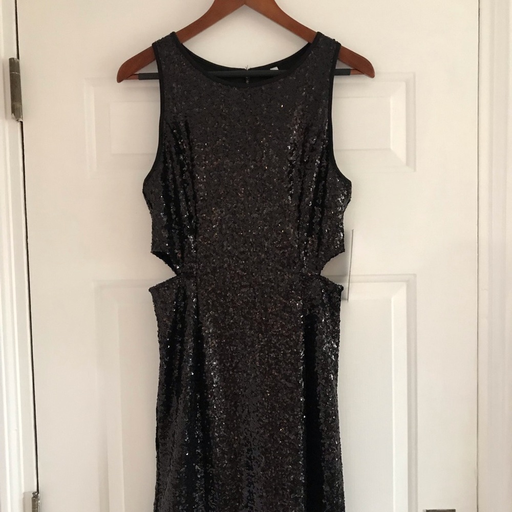 NWT - Kensie Black Sequin Cocktail Dress - Picture 2 of 8